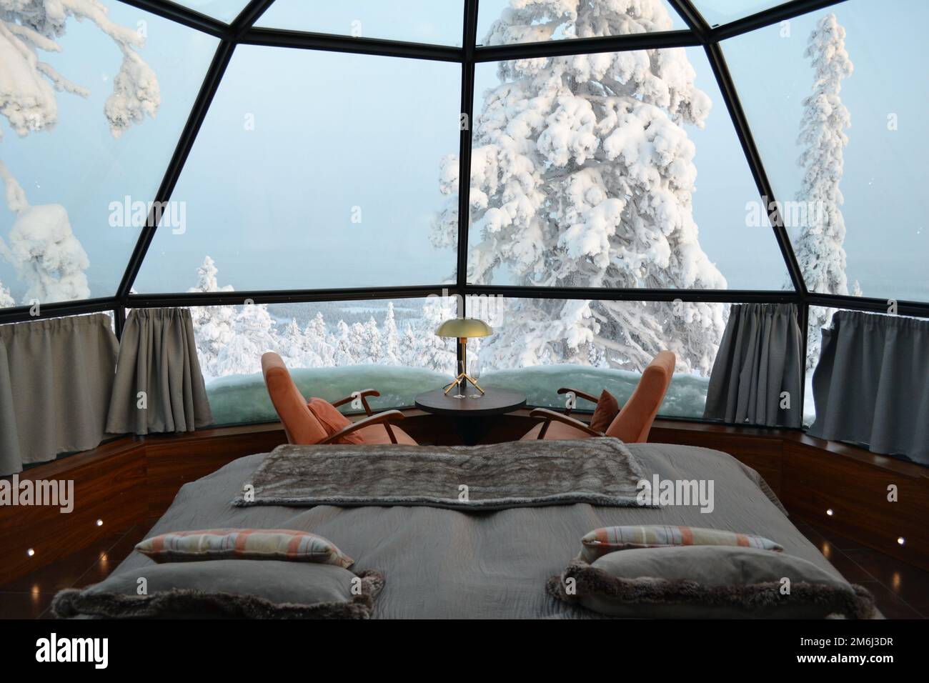 Levin Iglut Luxury Glass Igloo at Levi Finnish Lapland Stock Photo Alamy