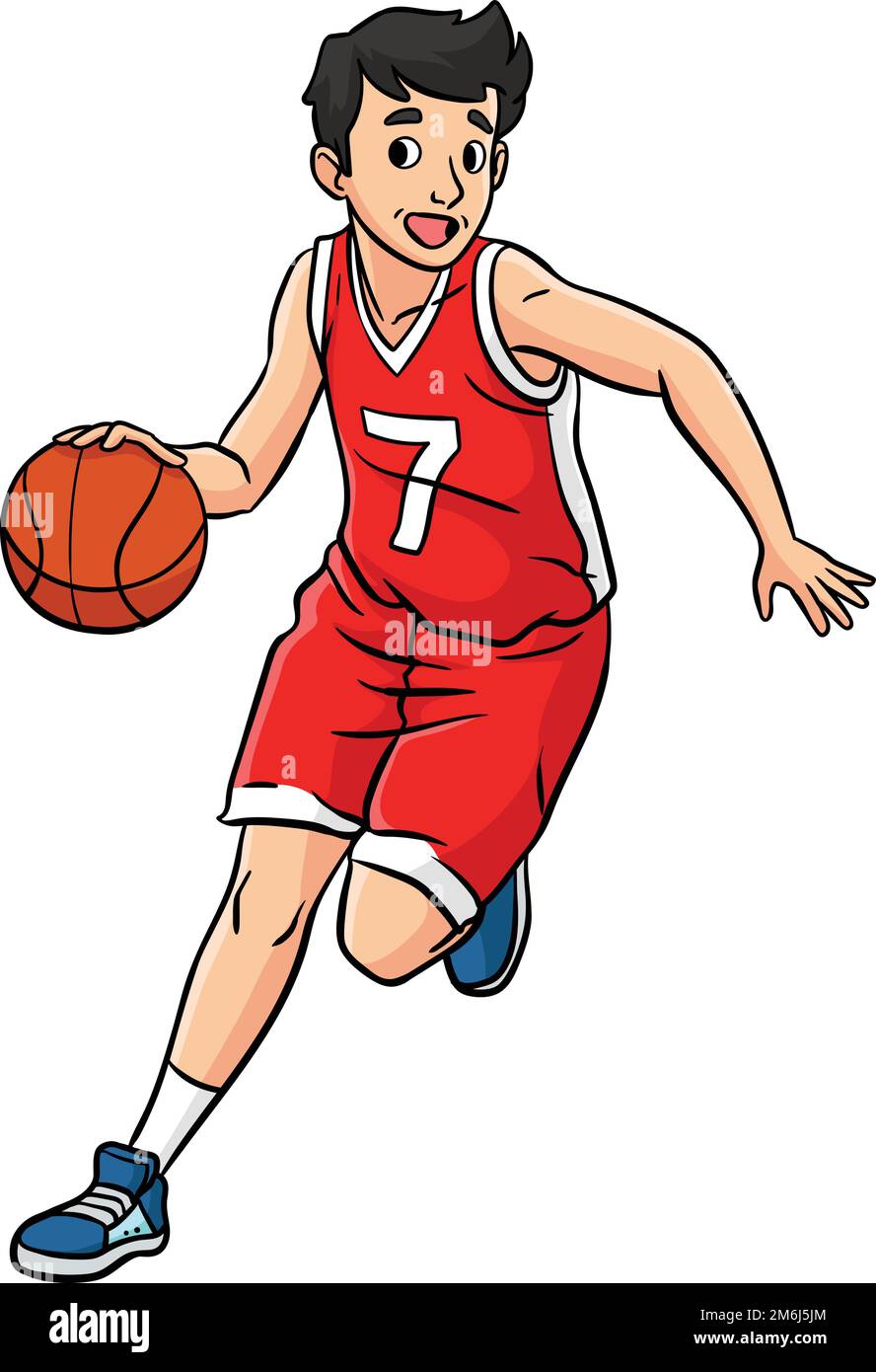 Basketball Sports Cartoon Colored Clipart Stock Vector Image & Art Alamy