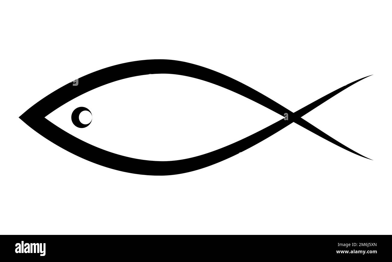 Christian Fish Icon. Vector Illustration Stock Vector