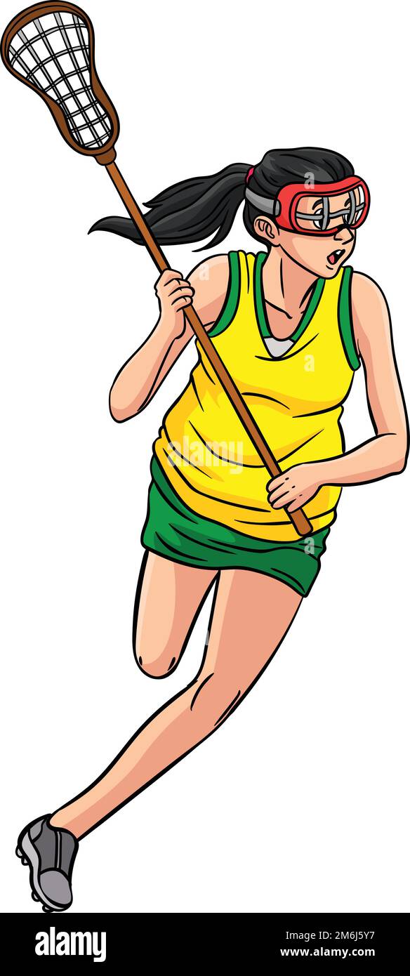 Lacrosse Sports Cartoon Colored Clipart Stock Vector Image & Art - Alamy
