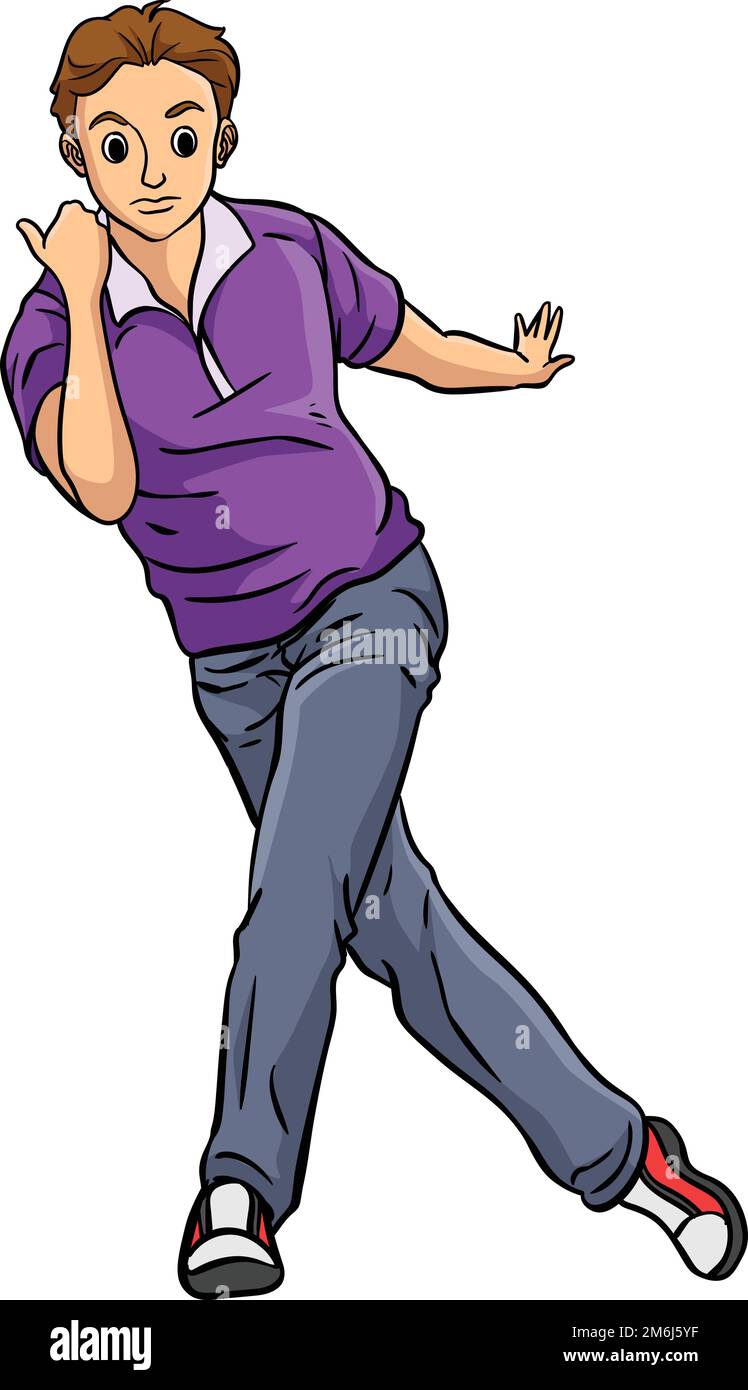 Bowling Sports Cartoon Colored Clipart Stock Vector Image & Art Alamy