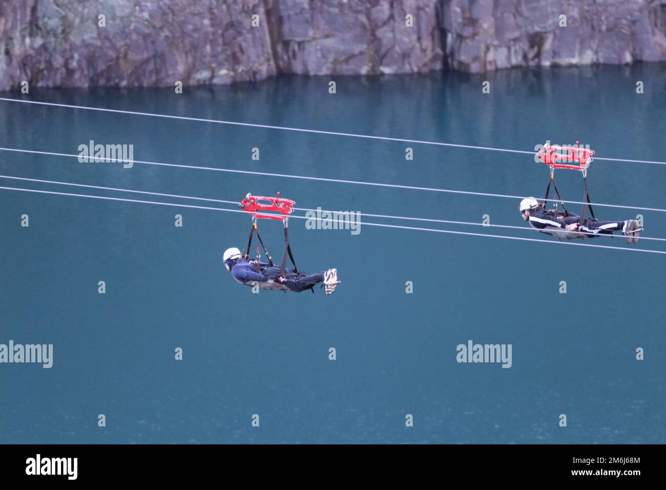 Zip world Penrhyn quarry Bethesda Wales is the fastest zip wire in the