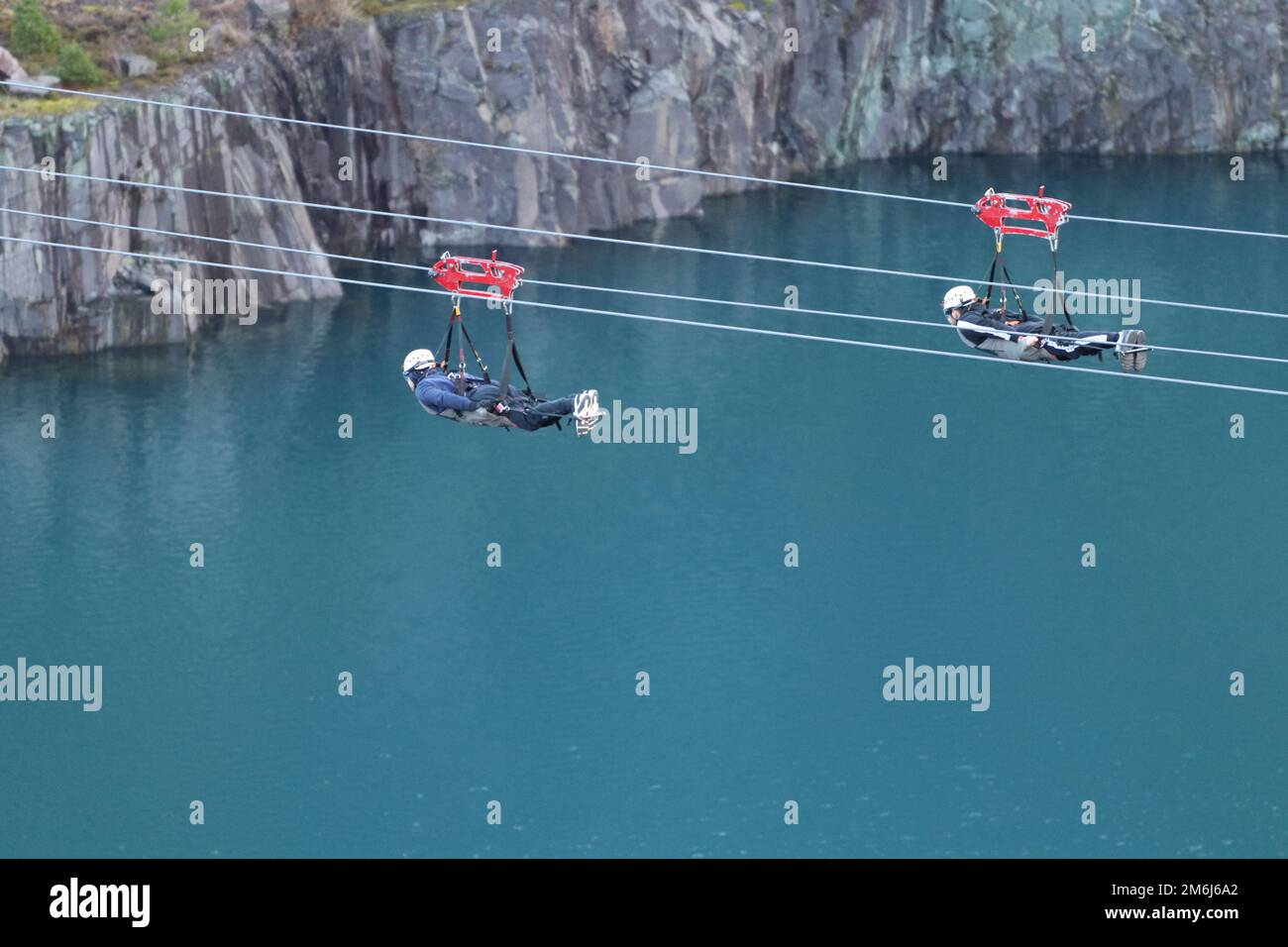 Zip world Penrhyn quarry Bethesda Wales is the fastest zip wire in the