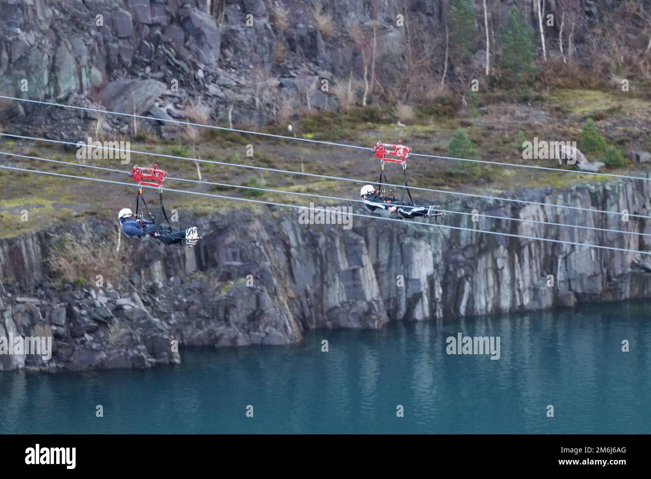 Zip world Penrhyn quarry Bethesda Wales is the fastest zip wire in the