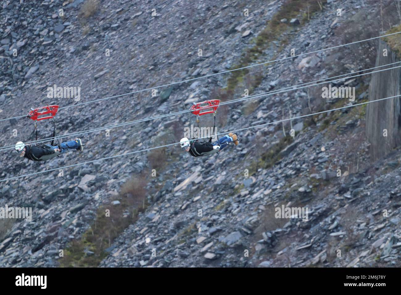 Zip world Penrhyn quarry Bethesda Wales is the fastest zip wire in the