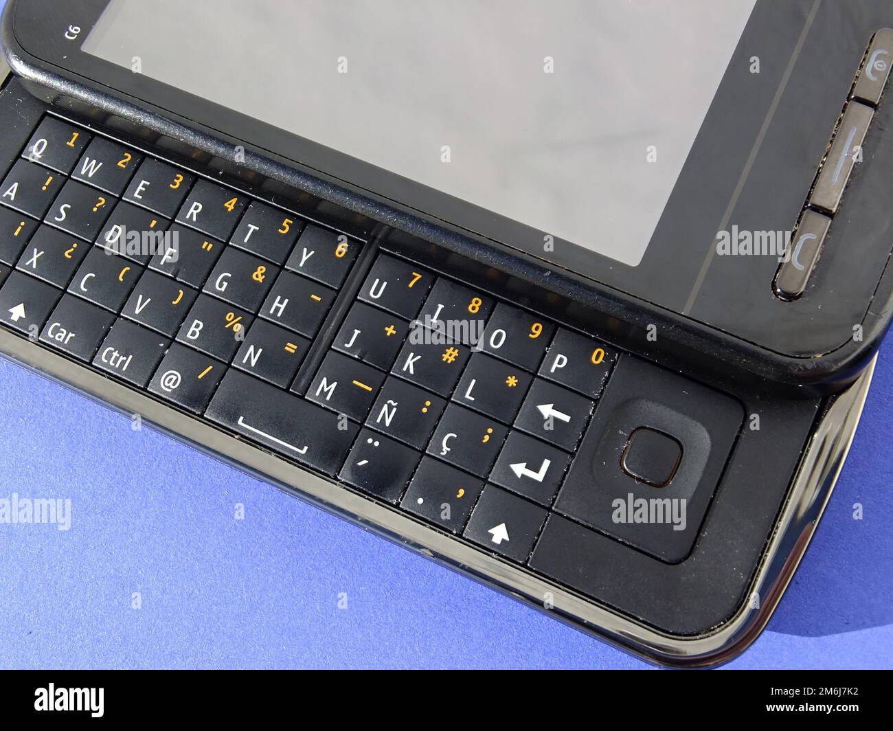 Classic smartphone with physical keyboard Stock Photo