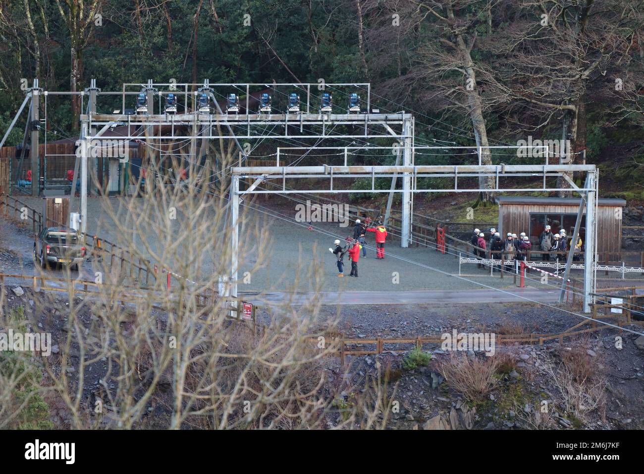 Zip world Penrhyn quarry Bethesda Wales is the fastest zip wire in the