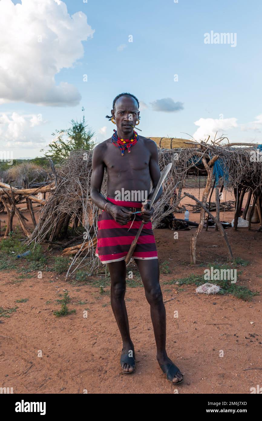 Omo valley tribe young man hi-res stock photography and images - Alamy