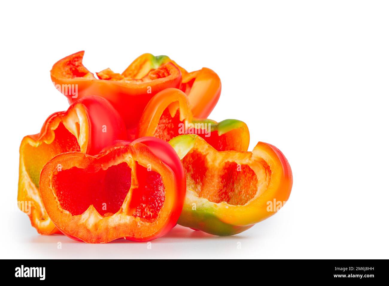Paprika. Red pepper. Isolated on white background. Sweet red pepper