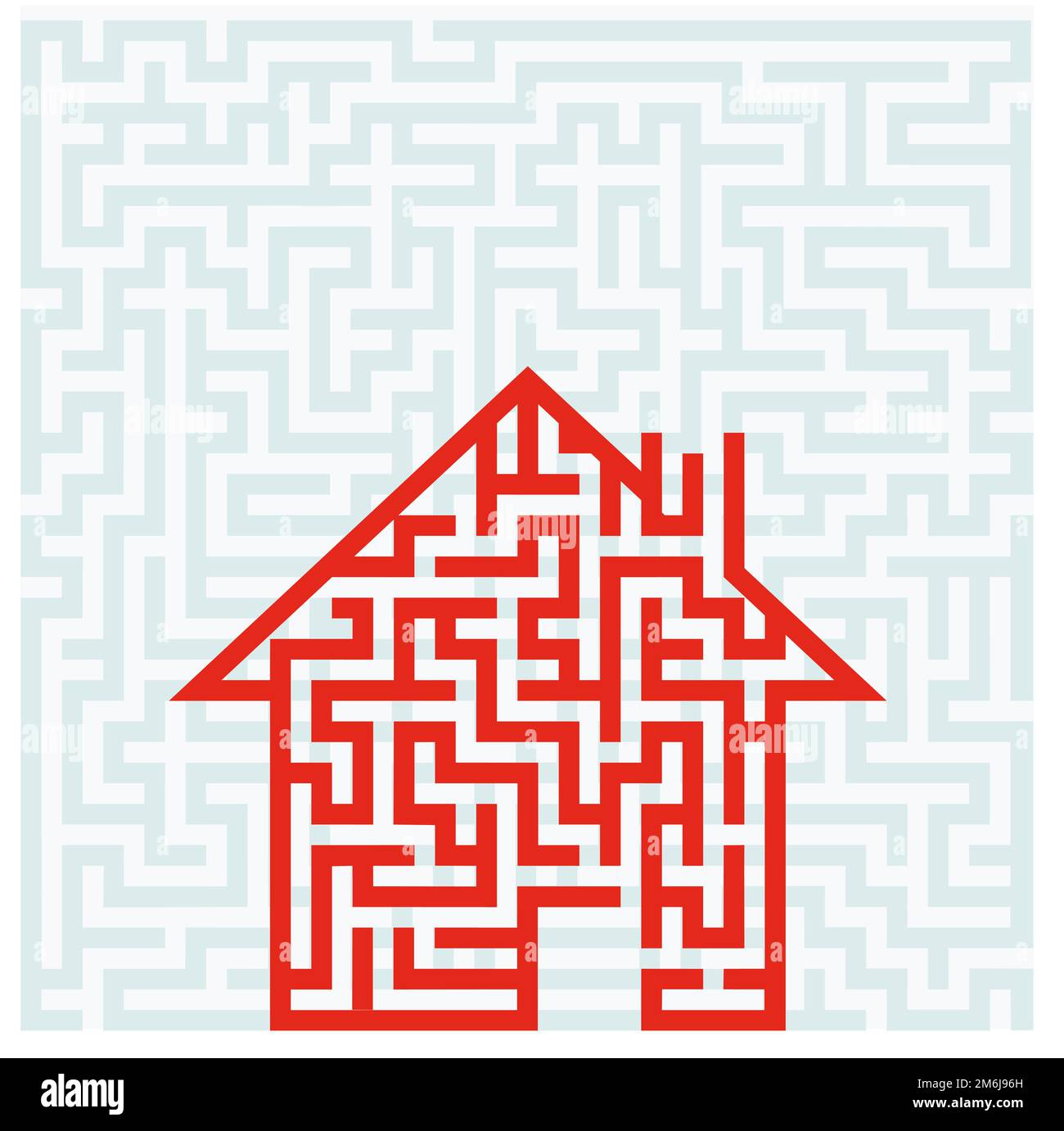 Buy house maze, concept illustration Stock Photo