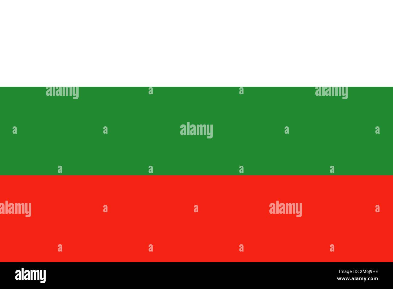 The white green red flag of Bulgaria. Stock Photo