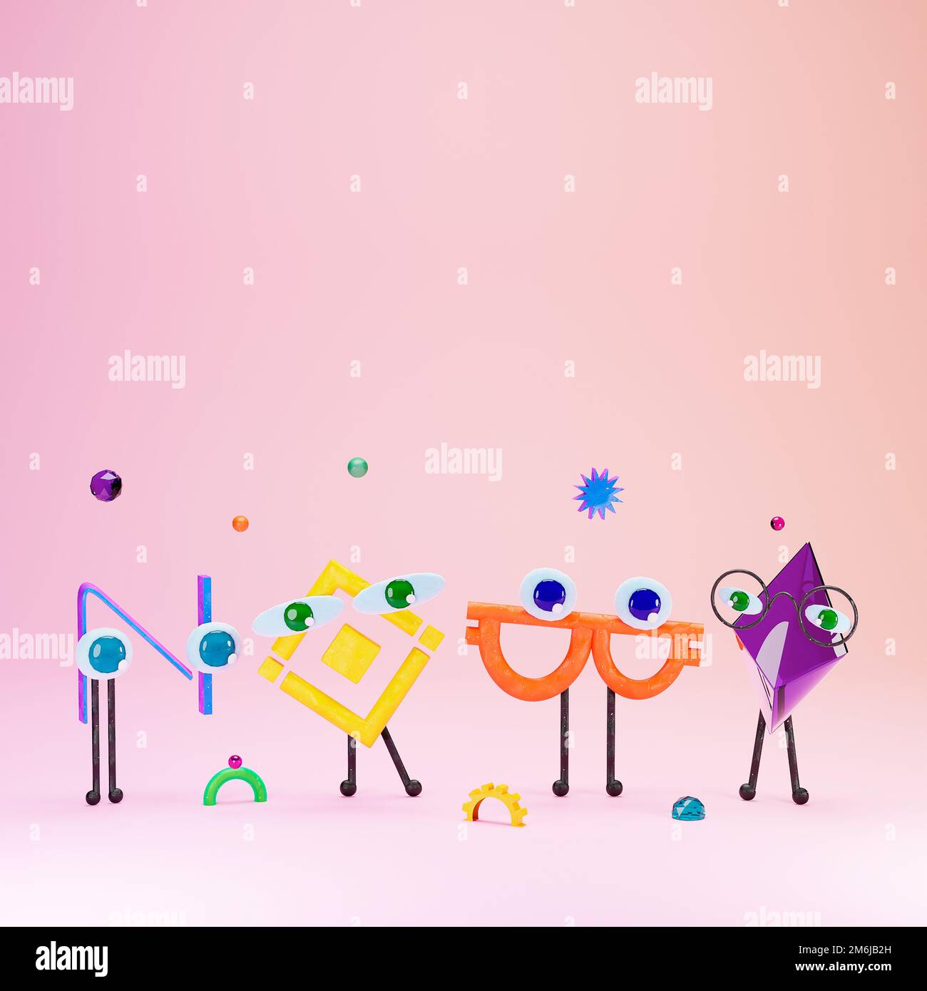 Cartoon cryptocurrency on a pink background. Funny composition with  copyspace. Bitcoin, Ethereum, BNB, Polygon. 3d render, 3d illustration  Stock Photo - Alamy