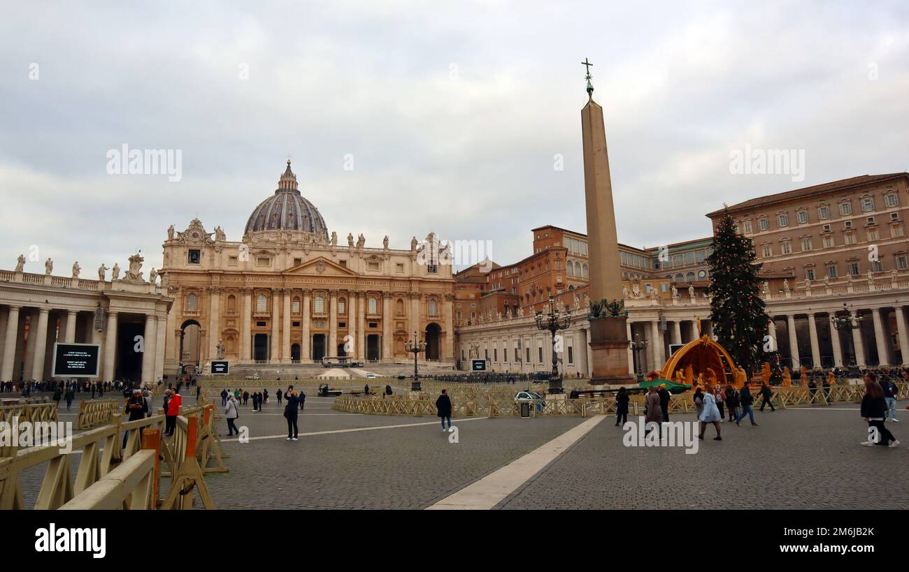 Vatican City, Holy See Saint Peter square at Christmas with 2022