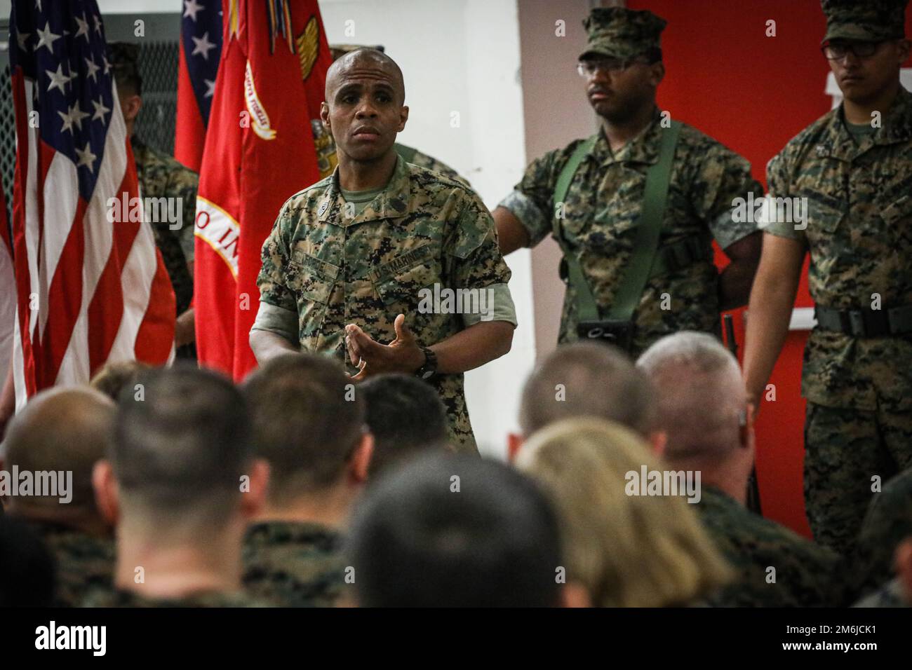 U.S. Marine Corps Sgt. Maj. Jonathan Lazzeroni, with Chemical
