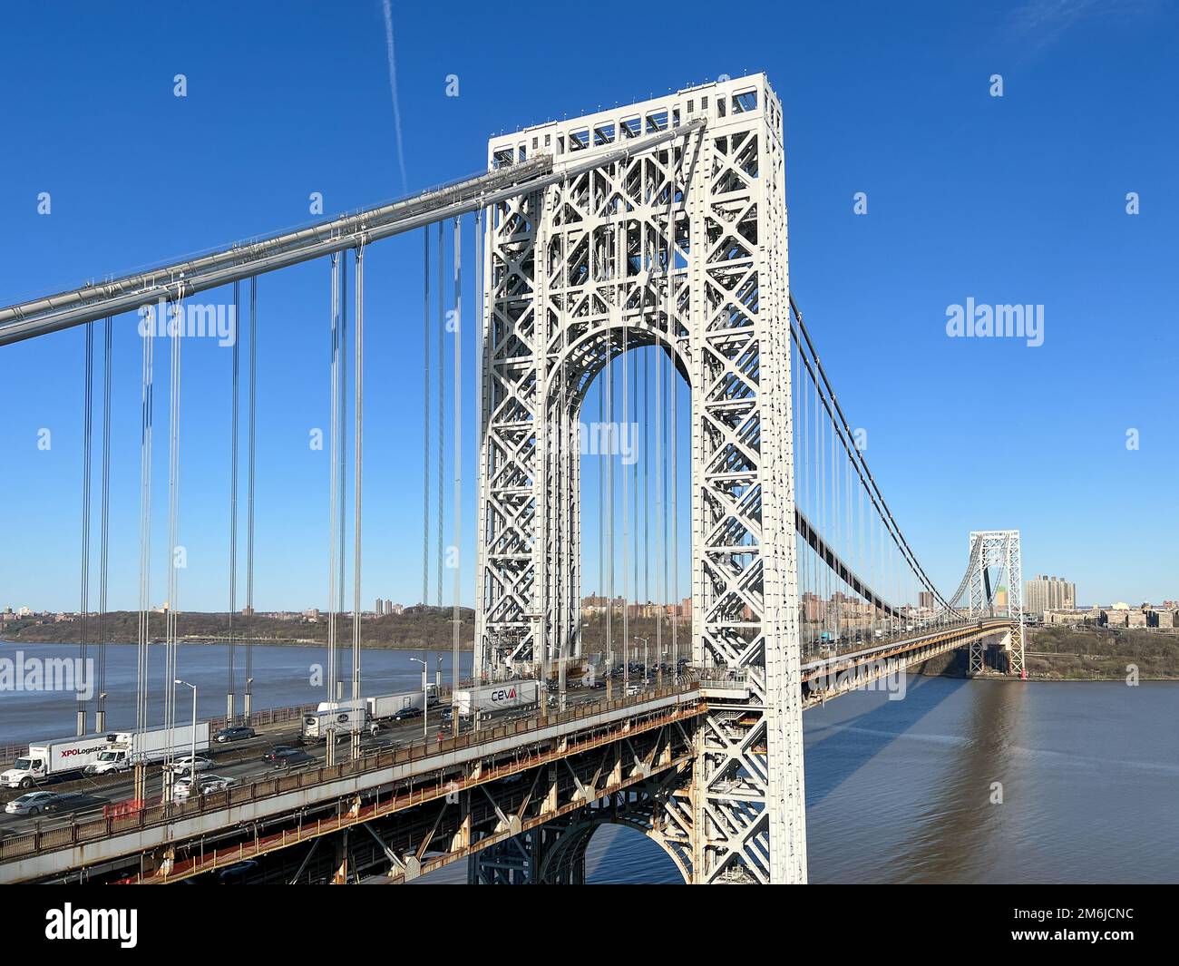 Washington Bridge in Fort Lee, New Jersey, New York. USA Stock