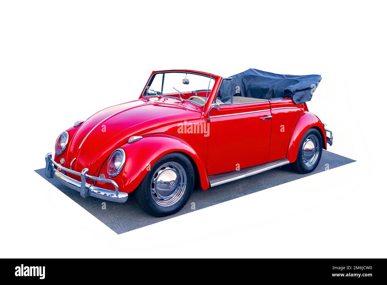 An absolutely pristine mid1960s VW Volkswagen Beetle convertible with