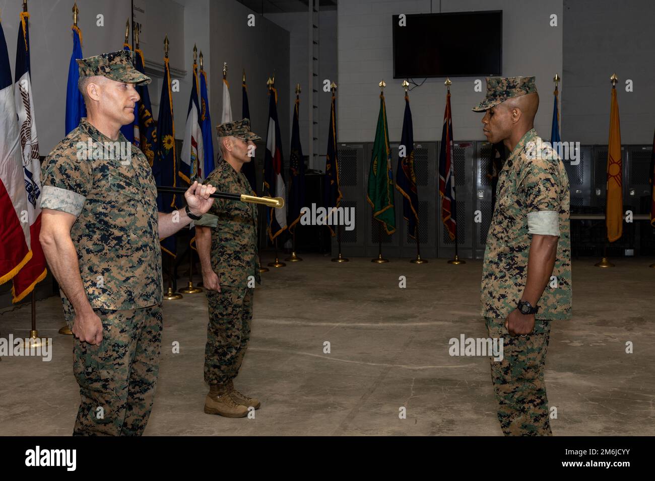 U.S. Marine Corps Sgt. Maj. Jonathan Lazzeroni, with Chemical