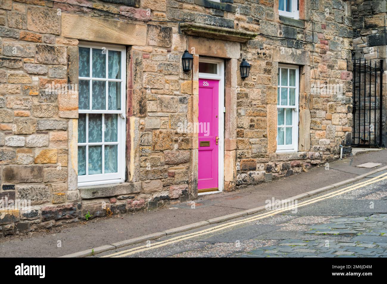 Old Stone House Front Door Edinburgh Scotland Stock Photo