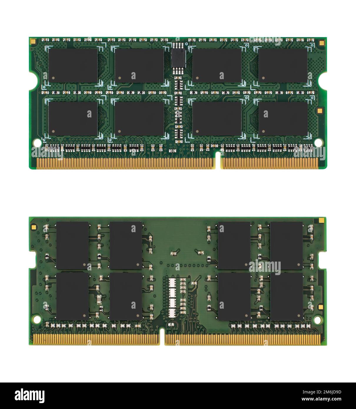 RAM SO-DIMM, laptop spare part, on white background Stock Photo