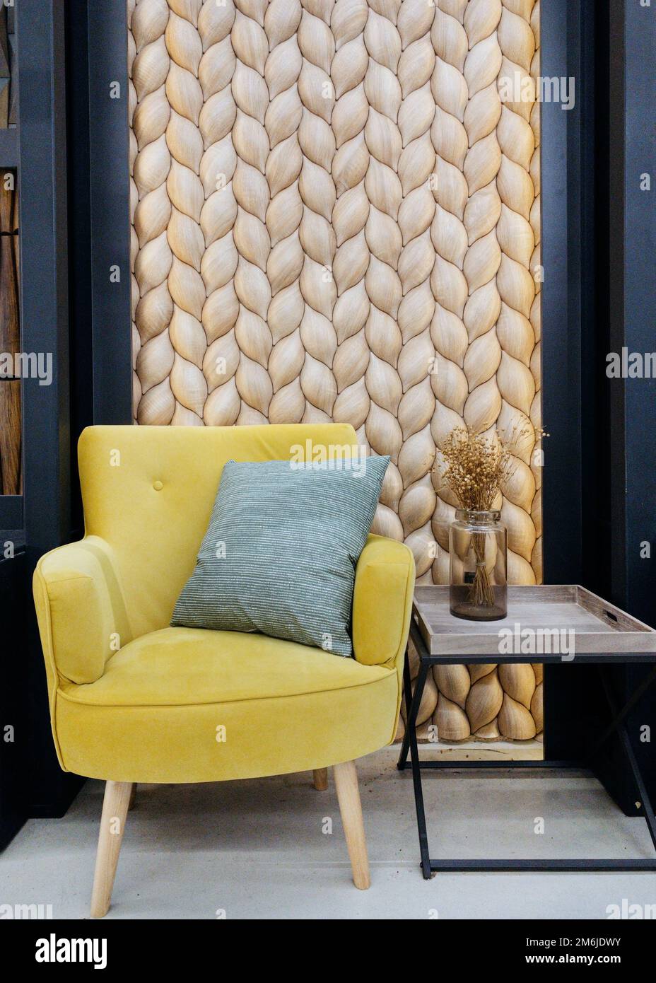 Traditional ecological consistent cladding of a wall with brown wooden