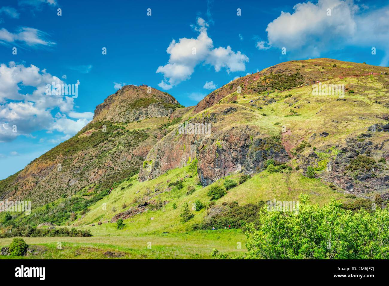 Arthur's Seat mountain in Holyrood Park, Edinburgh, Scotland UK. Stock Photo