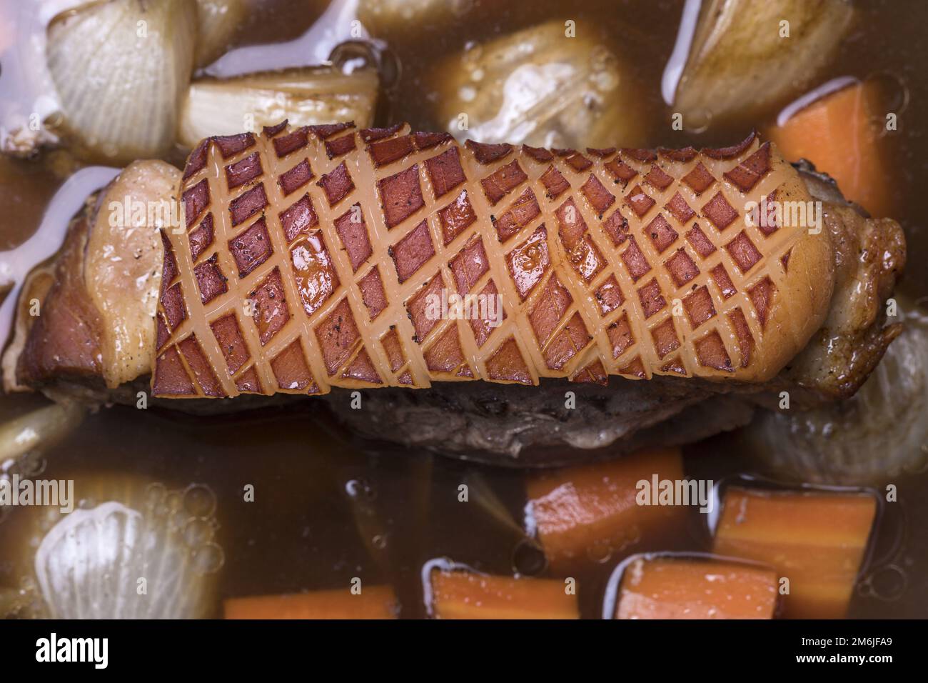 Bavarian pork roast Stock Photo