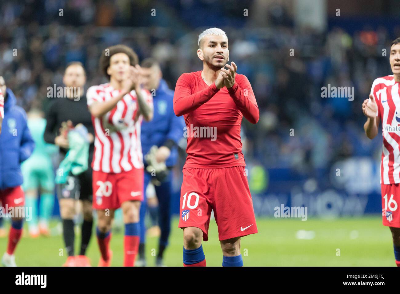 Oviedo, Spain. 04th Jan, 2023. Spanish King Cup soccer match Oviedo vs  Atletico de Madrid at Carlos Tartiere Stadium, Oviedo, Asturias 04 January  2023 Copa del Rey: Oviedo vs Atletico de Madrid