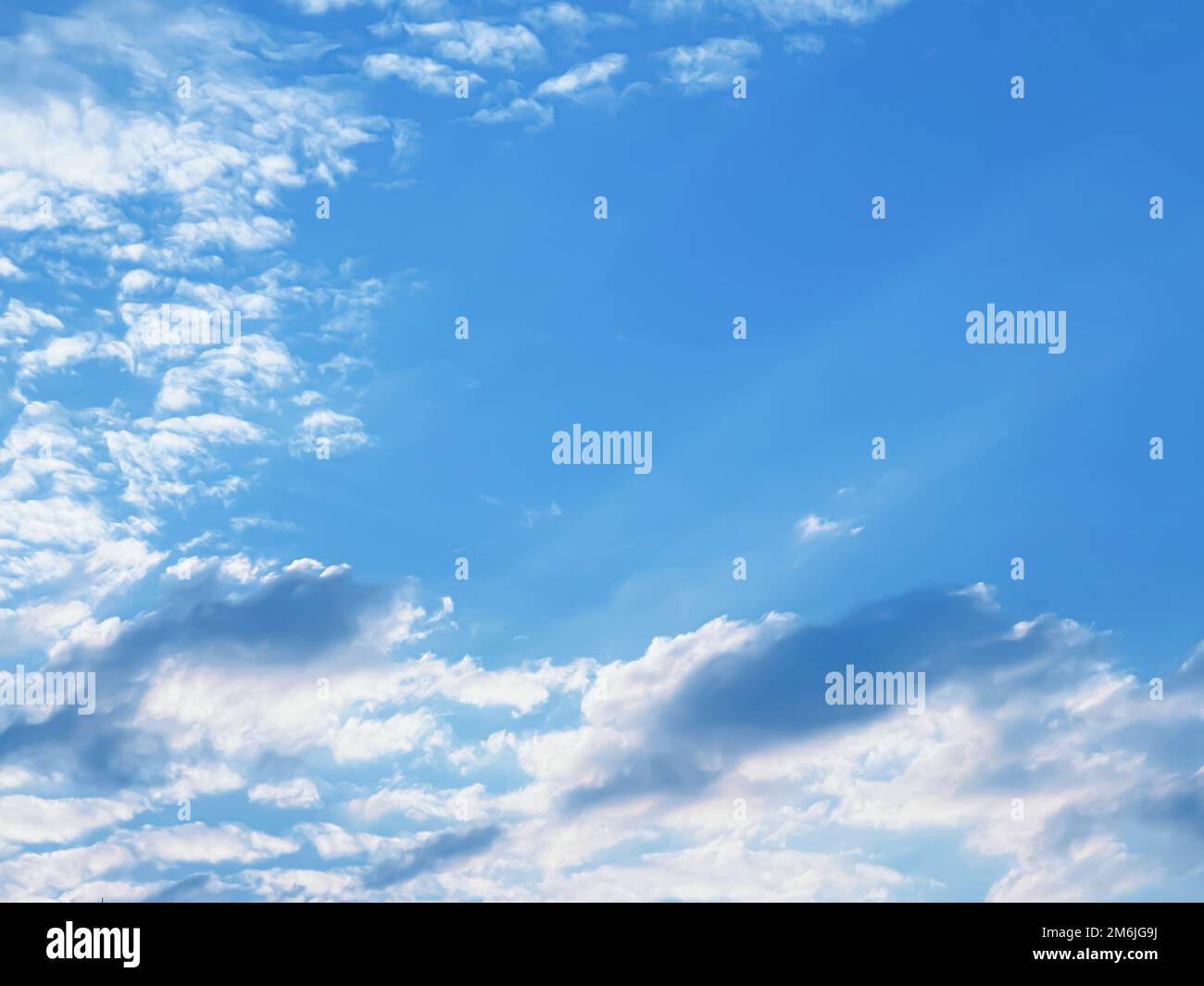 Sunny blue sky as abstract background, beauty in nature design Stock Photo