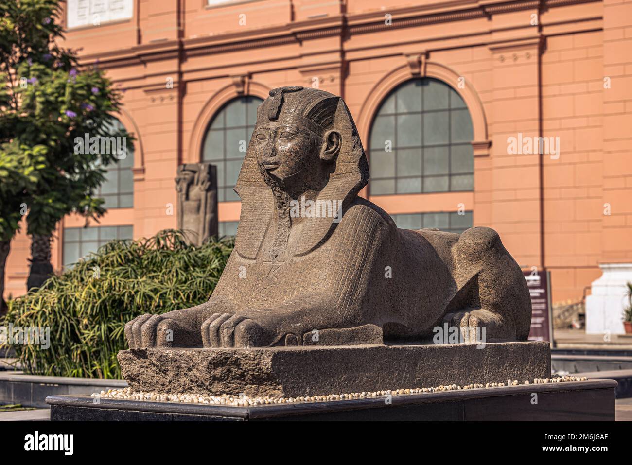 Cairo, Egypt November 13, 2021 Sphynx statue at the Cairo Museum in