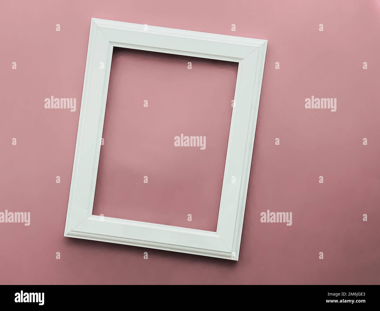 Vertical art frame on blush pink background as flatlay design, artwork print or photo album Stock Photo