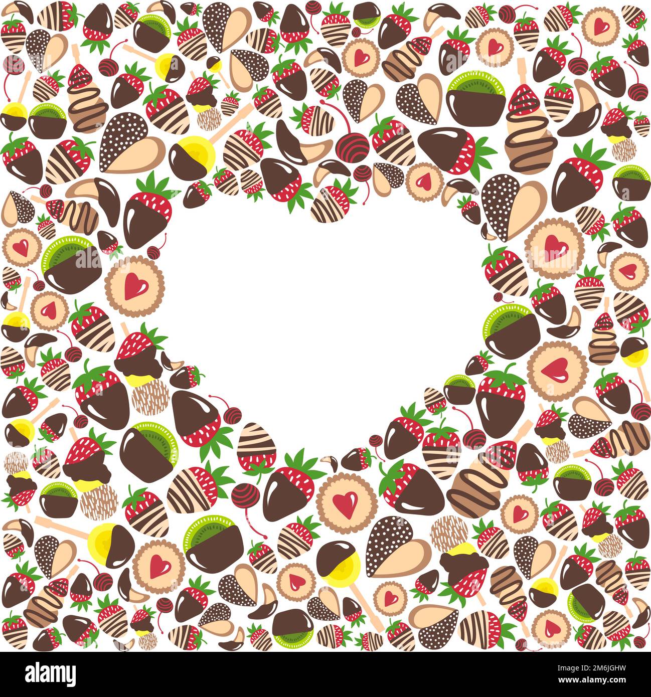 Vector sweets set frame Stock Vector Image & Art - Alamy
