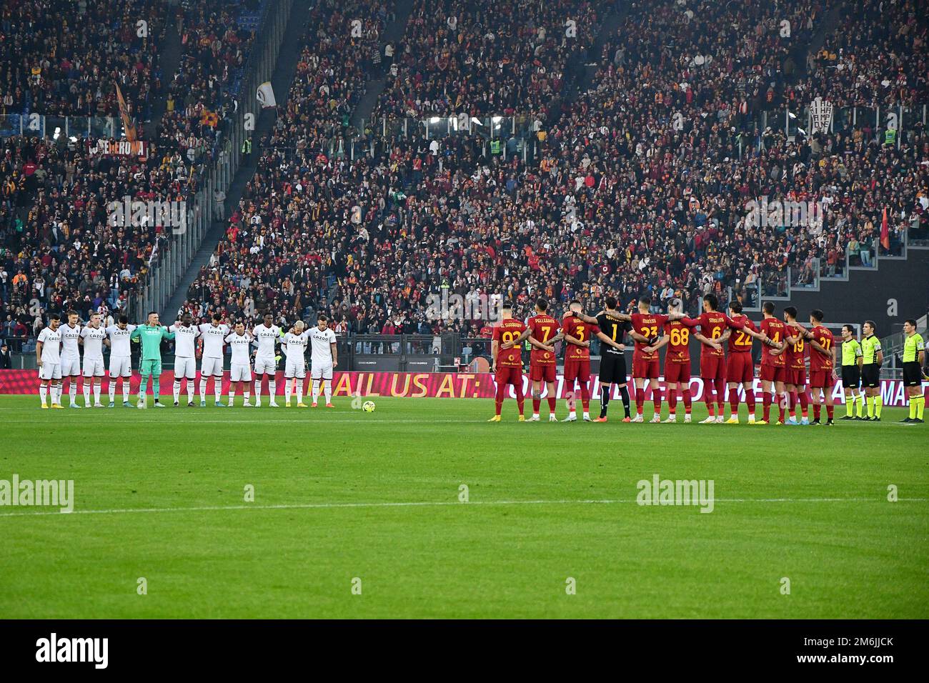 the starting line up of AS Roma and the starting line up of Bologna FC ...