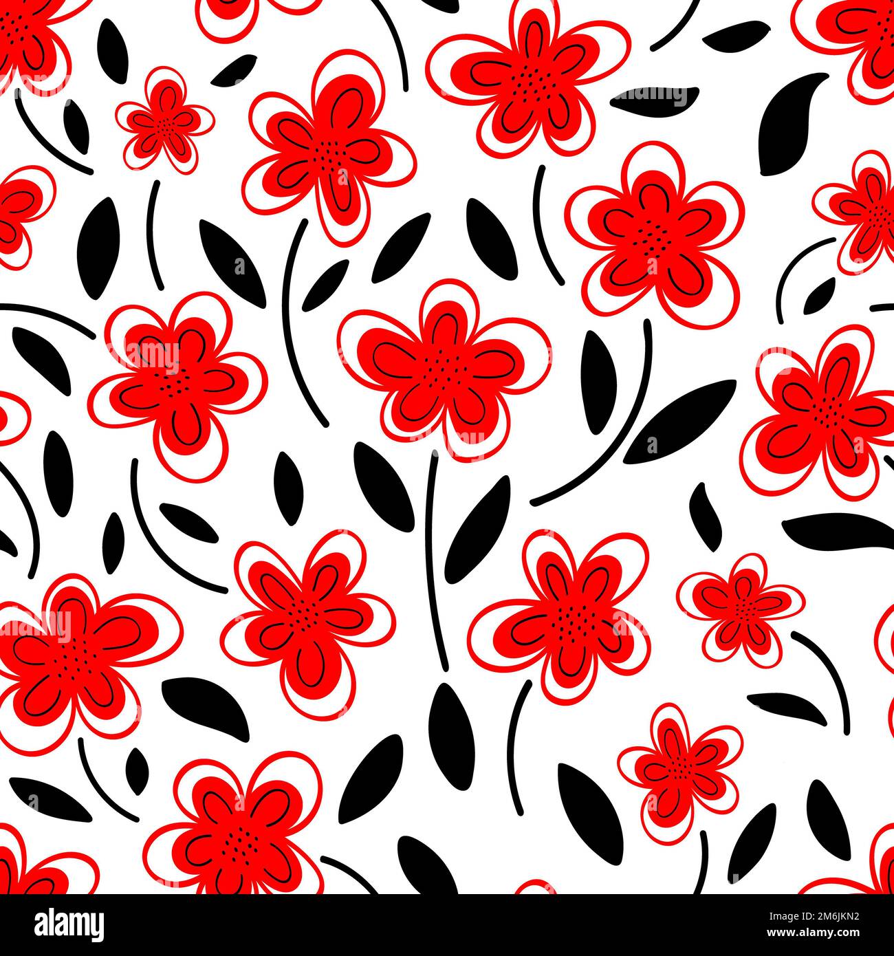 Seamless pattern daisy flowers hi-res stock photography and images - Alamy