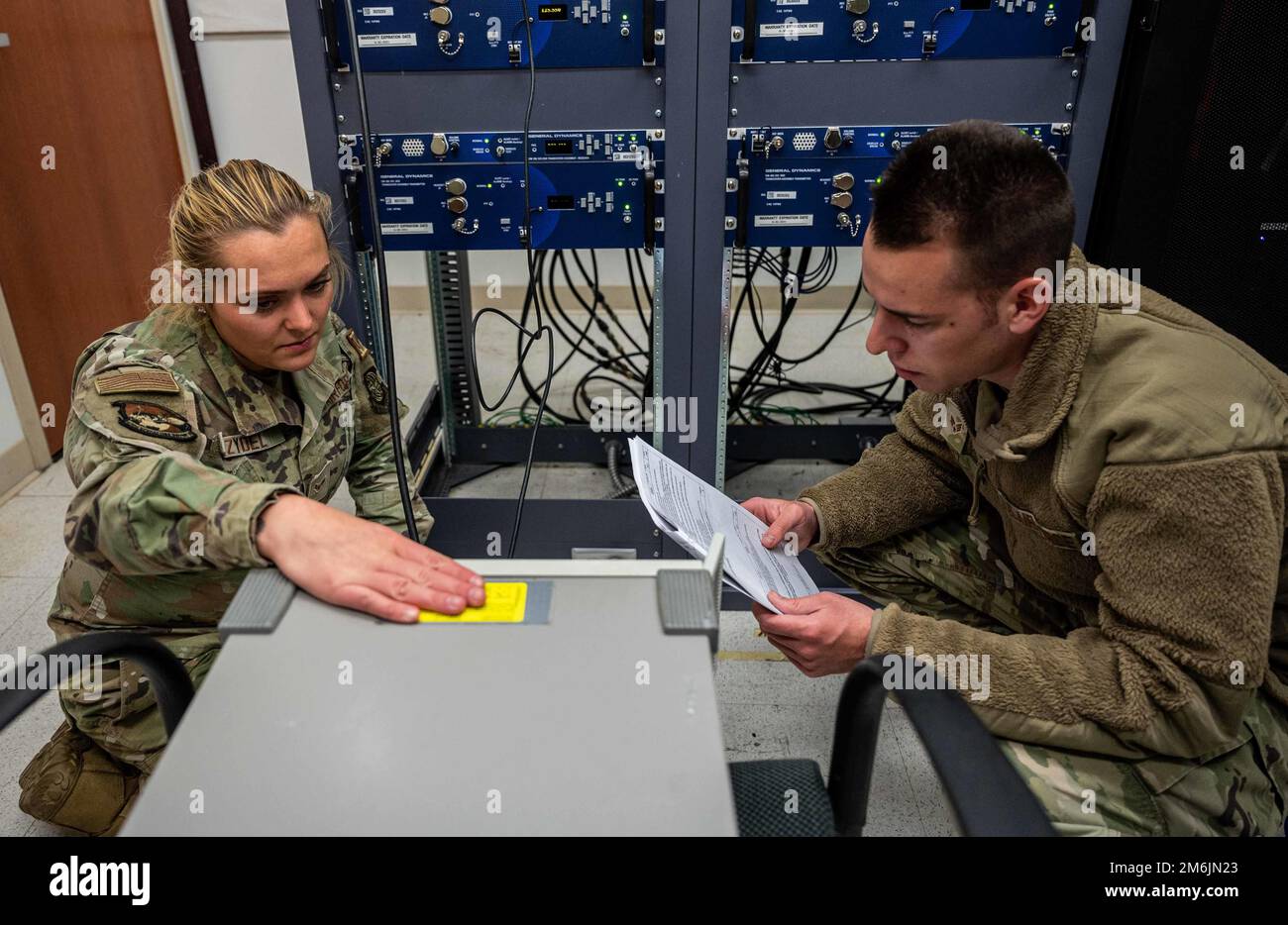 From the left, Airman 1st Class Alyssa Zydel and Senior Airman Albert