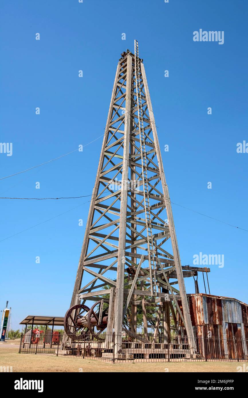 Historical oilfield equipment in Midland, Texas Stock Photo Alamy