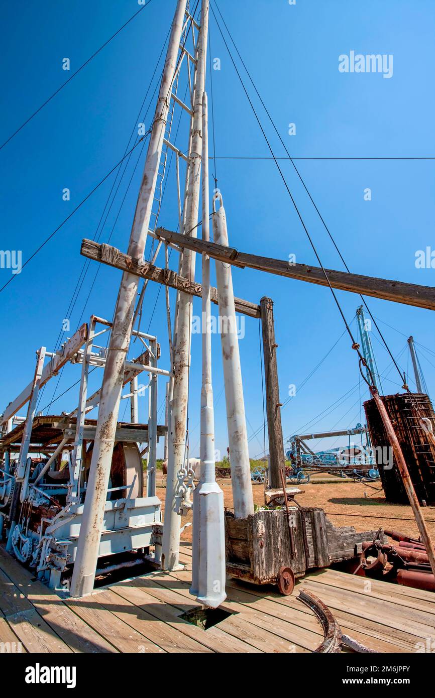 Historical oilfield equipment in Midland, Texas Stock Photo Alamy
