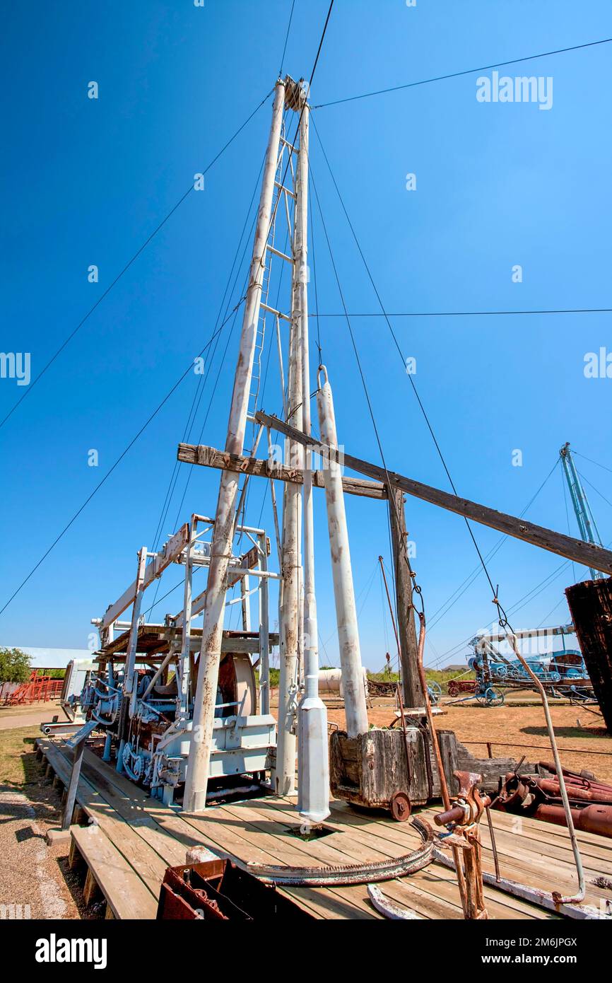 Historical oilfield equipment in Midland, Texas Stock Photo Alamy