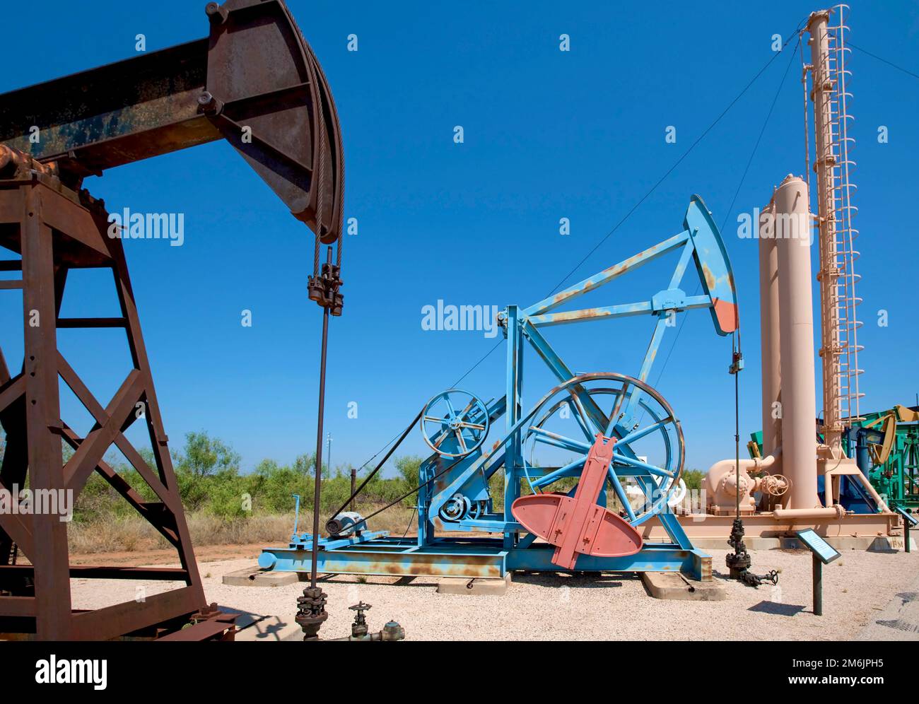 Historical oilfield equipment in Midland, Texas Stock Photo Alamy