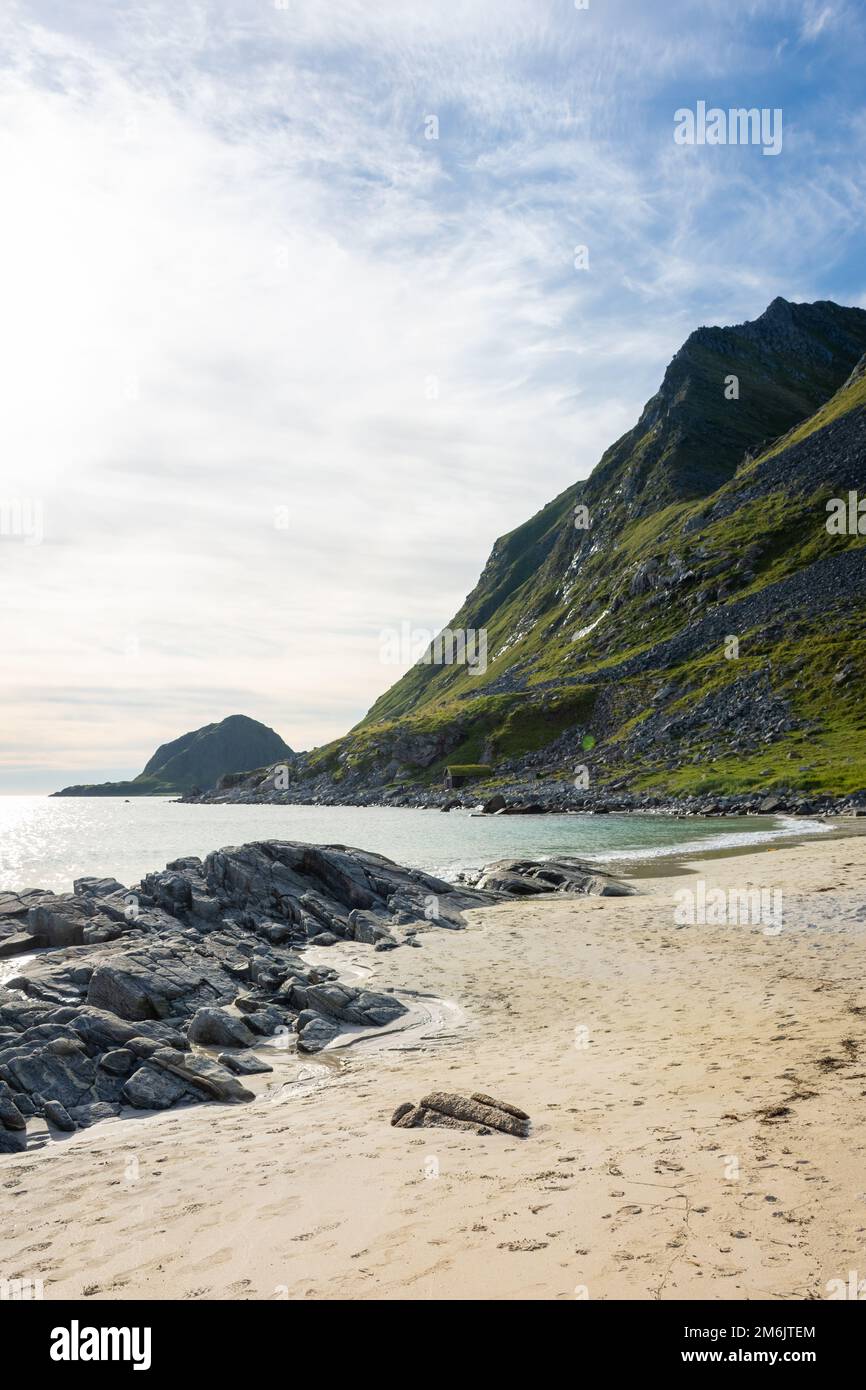 Haukland Beach in the Lofoten Islands, Norway Stock Photo - Alamy