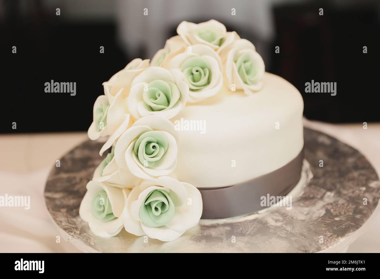 wedding cake celebration flower decoration Stock Photo