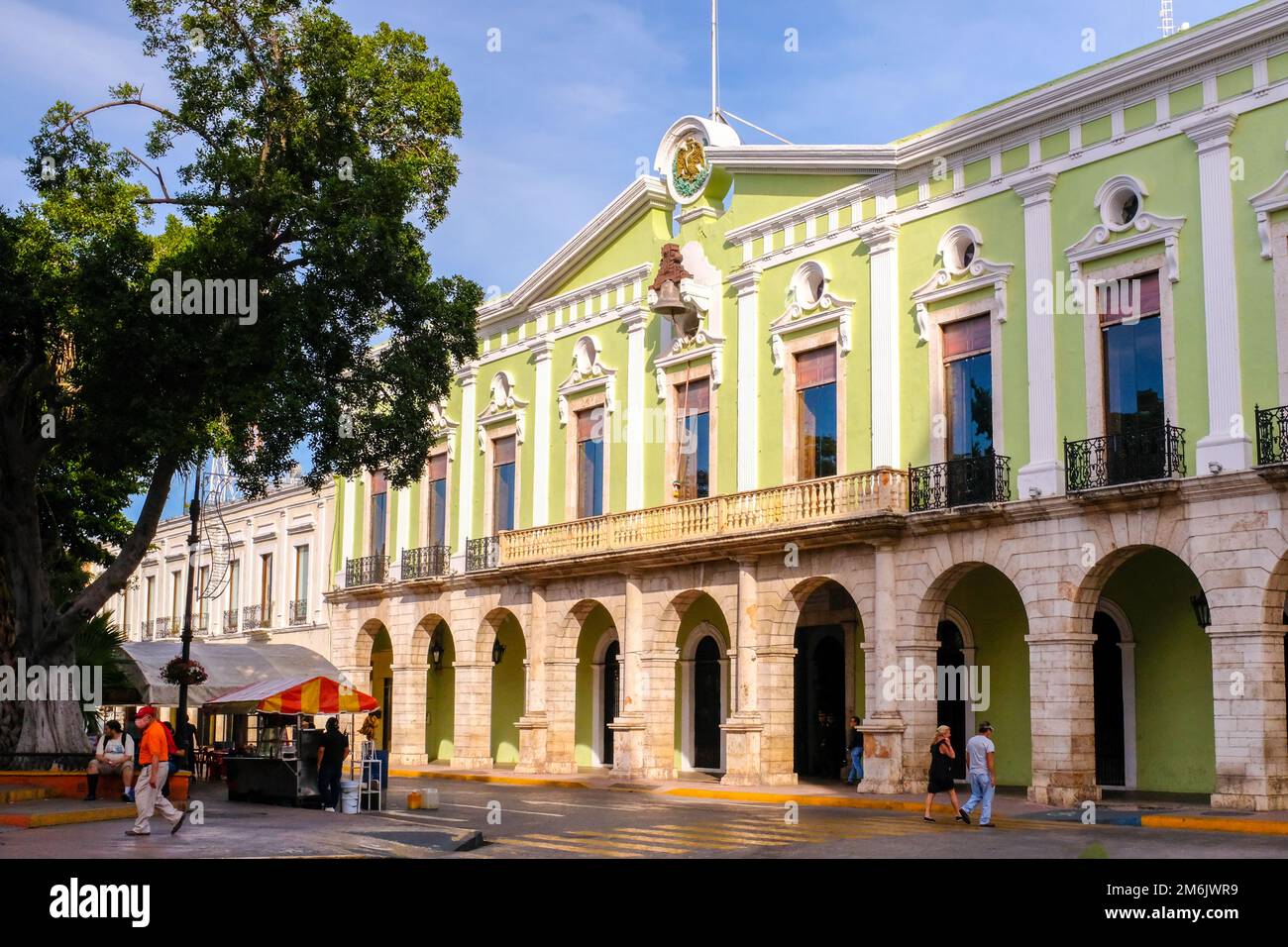Governors Palace, Central Plaza,  Historical center of Merida, Mexico Stock Photo