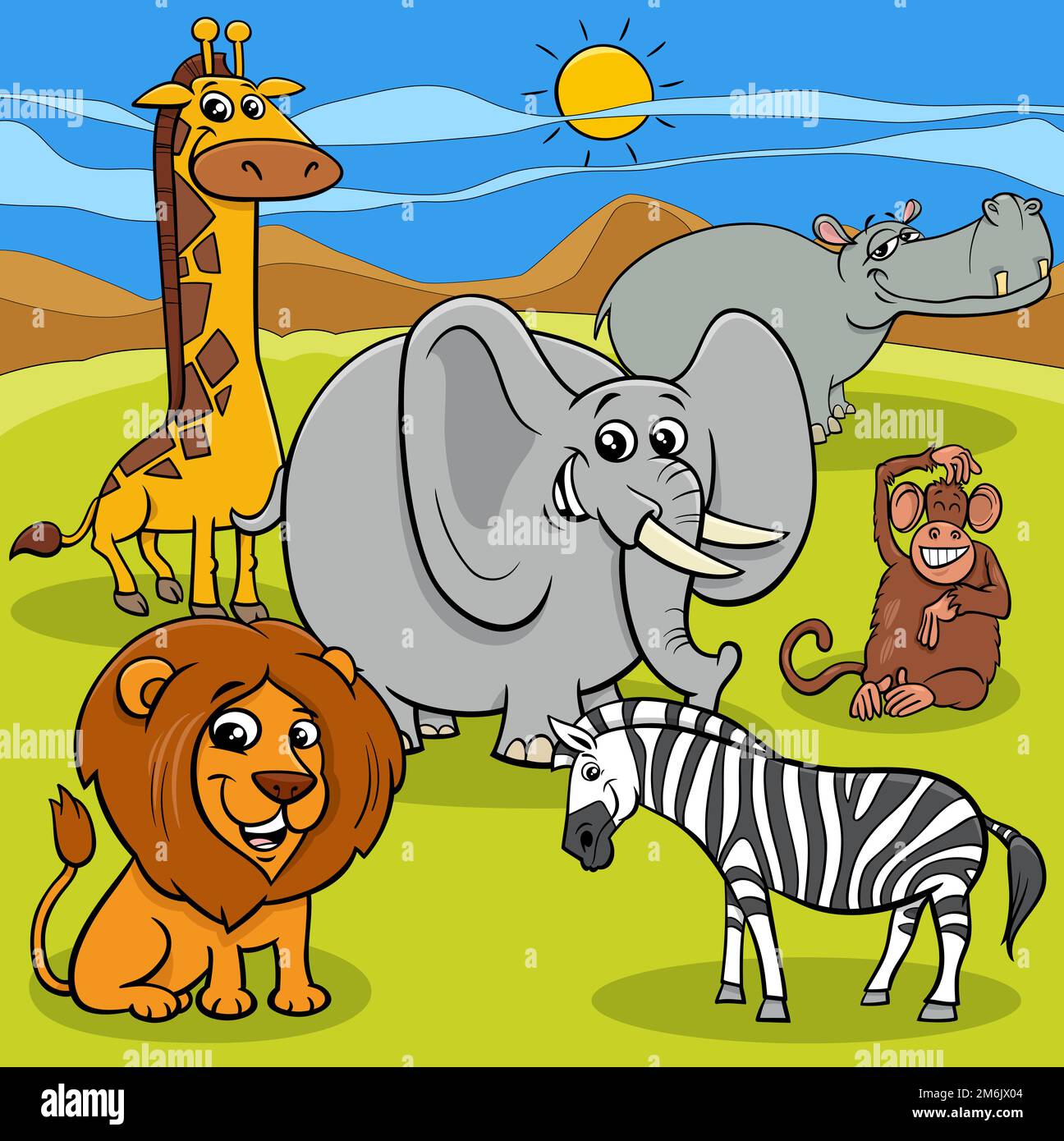 Cartoon african animal wallpaper hi-res stock photography and images - Page  2 - Alamy