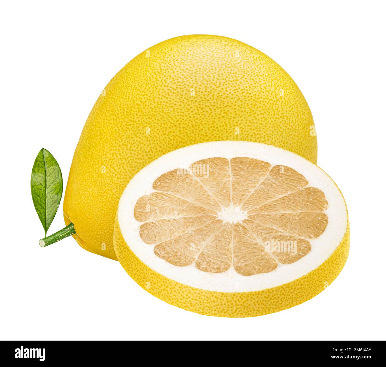 Pomelo isolated on white background with clipping path Stock Photo