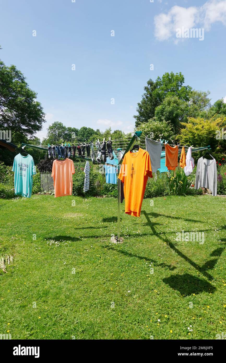 Rotary dryer energy saving clothes dryer Stock Photo Alamy