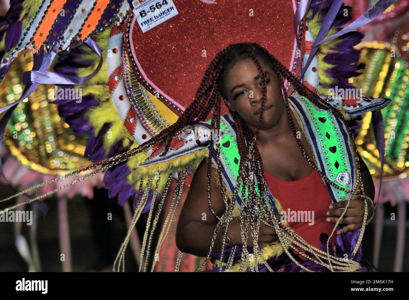 Boxing Day Junkanoo December 2020 in The Bahamas Stock Photo