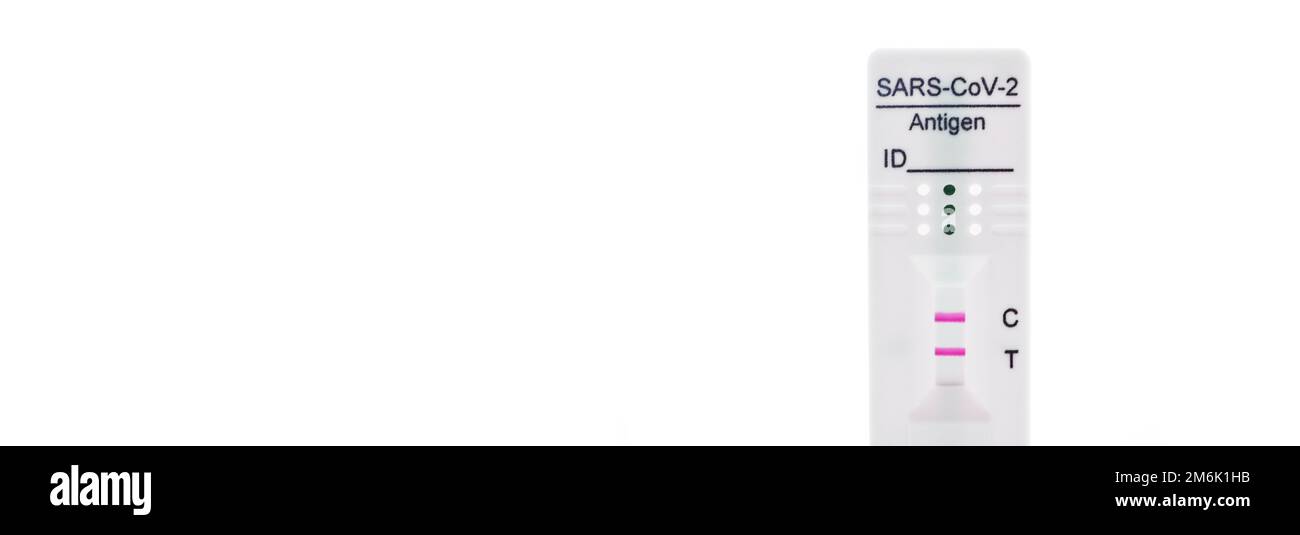 Positive test result by using rapid test device for COVID-19 Stock ...