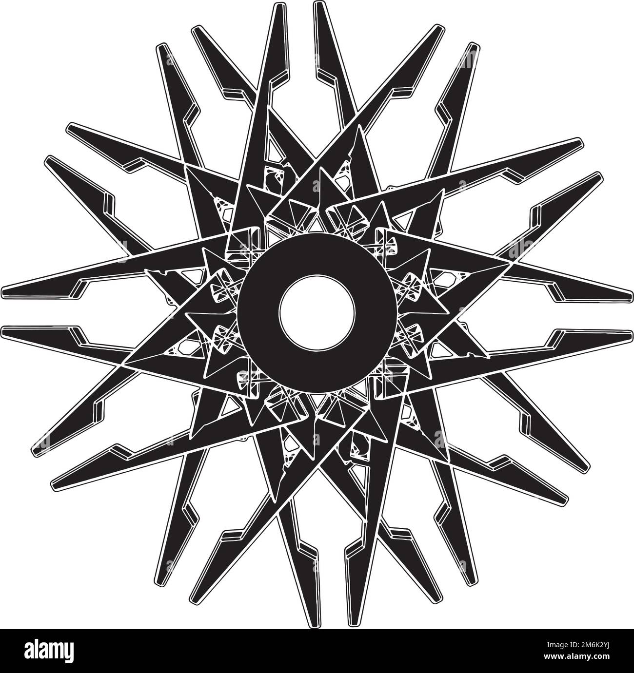 Abstract Twelve Star Vector Stock Vector Image & Art - Alamy
