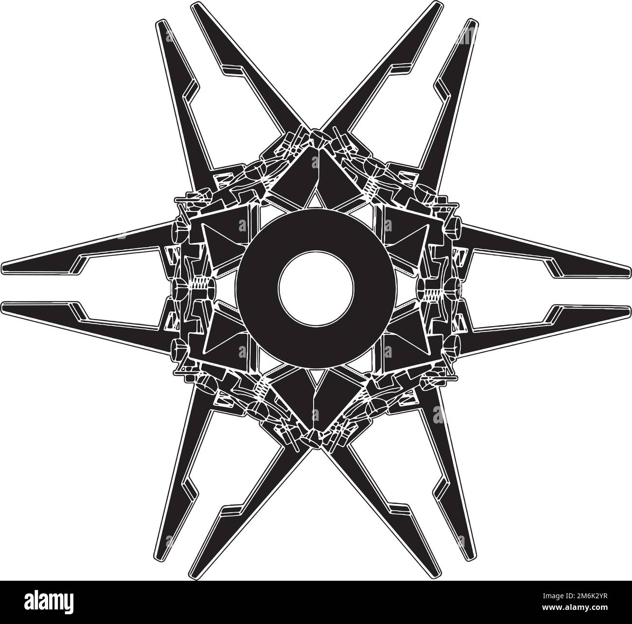 Abstract Twelve Star Vector Stock Vector Image & Art - Alamy