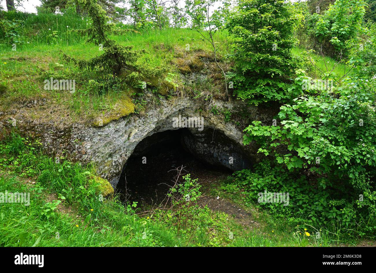 Sand holes; Karst phenomenon near AlbstadtTruchtelfingen; Swabian Alb