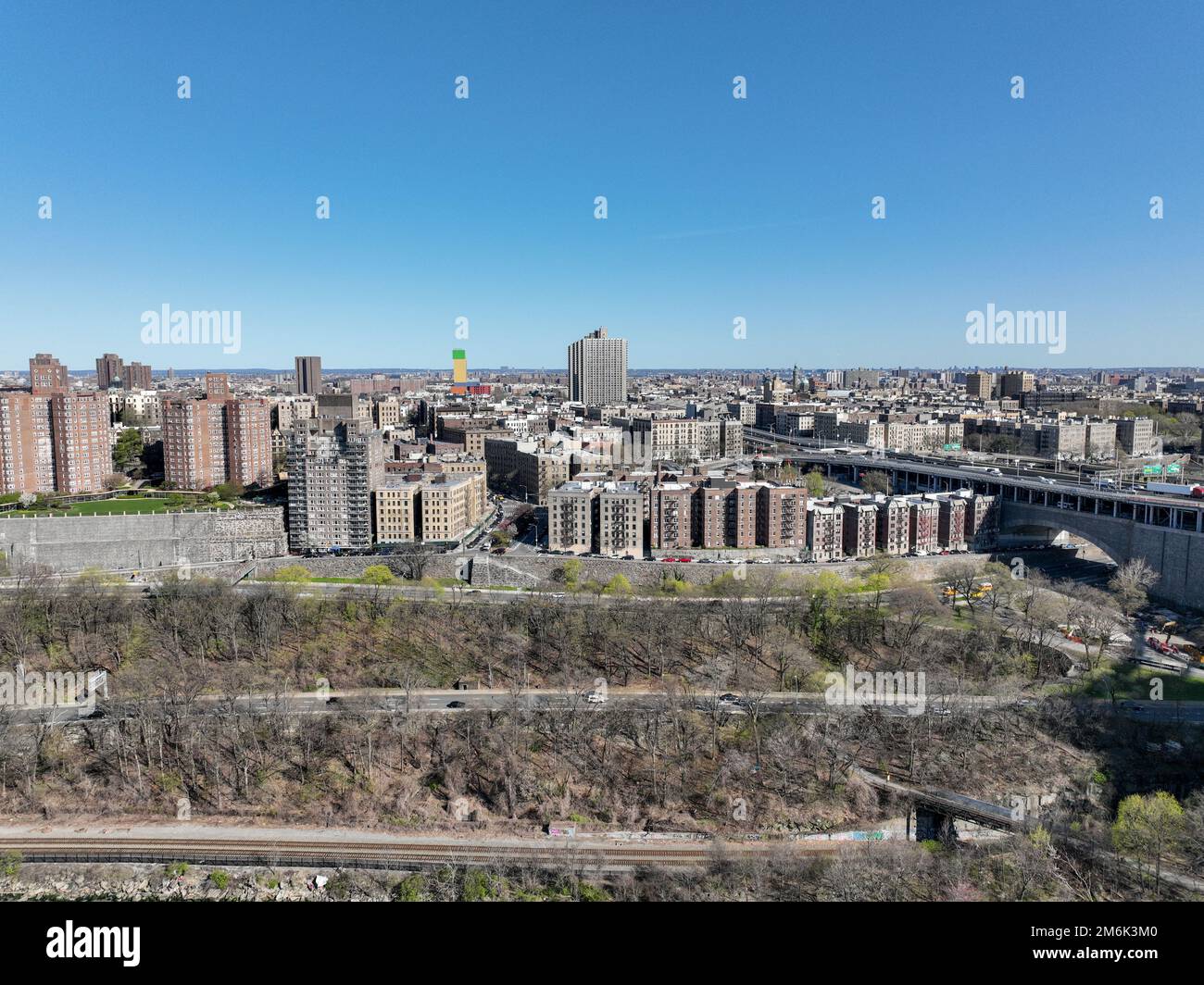 Aerial view of Hudson River and New York Stock Photo - Alamy